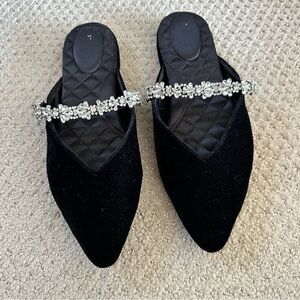 Birdies Velvet Slides